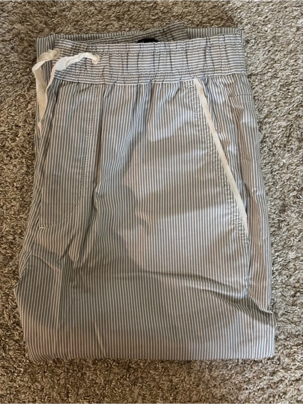 rag & bone Light Blue Pinstripe Drawstring Chinos